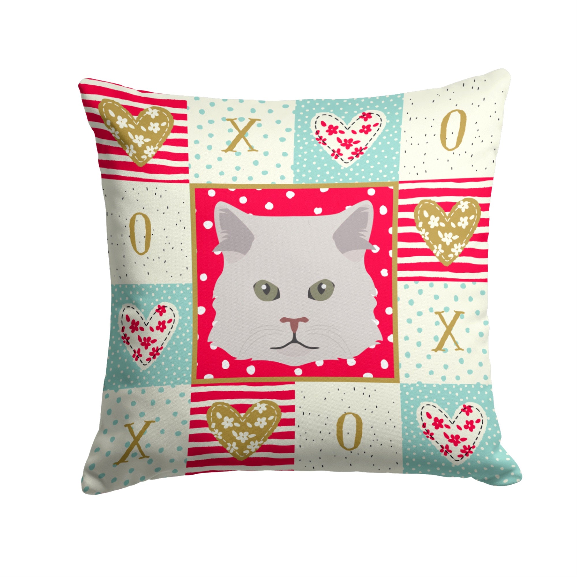 Persian Traditional Cat Love Fabric Decorative Pillow